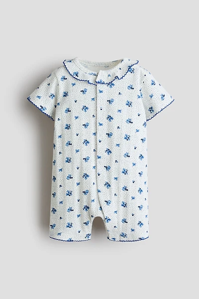 Pyjama en coton avec imprimé fleuri