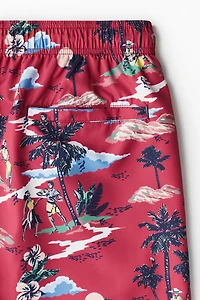 Patterned Swim Shorts