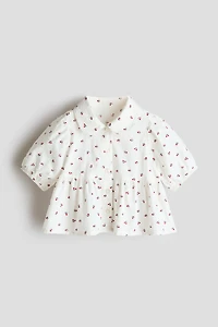Flared Cotton Blouse