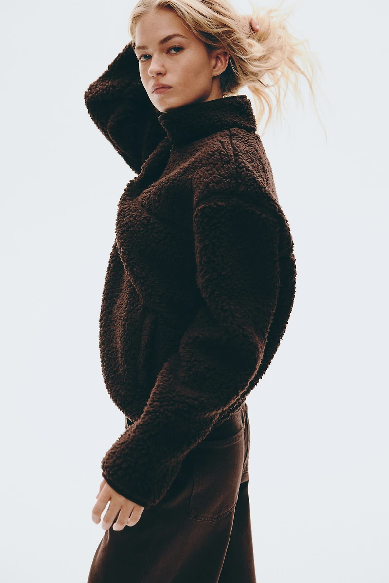 Half-Zip Teddy Fleece Sweatshirt