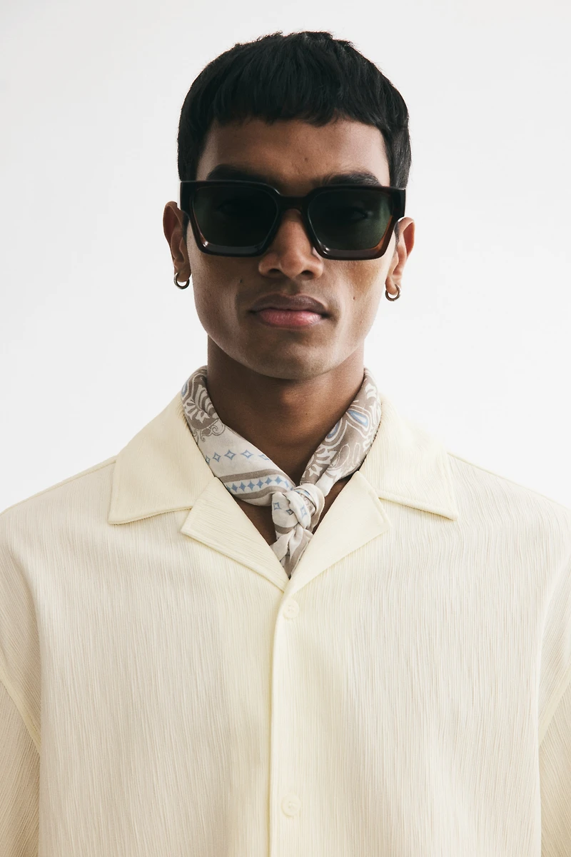 Chemise décontractée avec col cubain