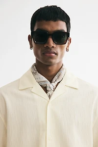 Chemise décontractée avec col cubain