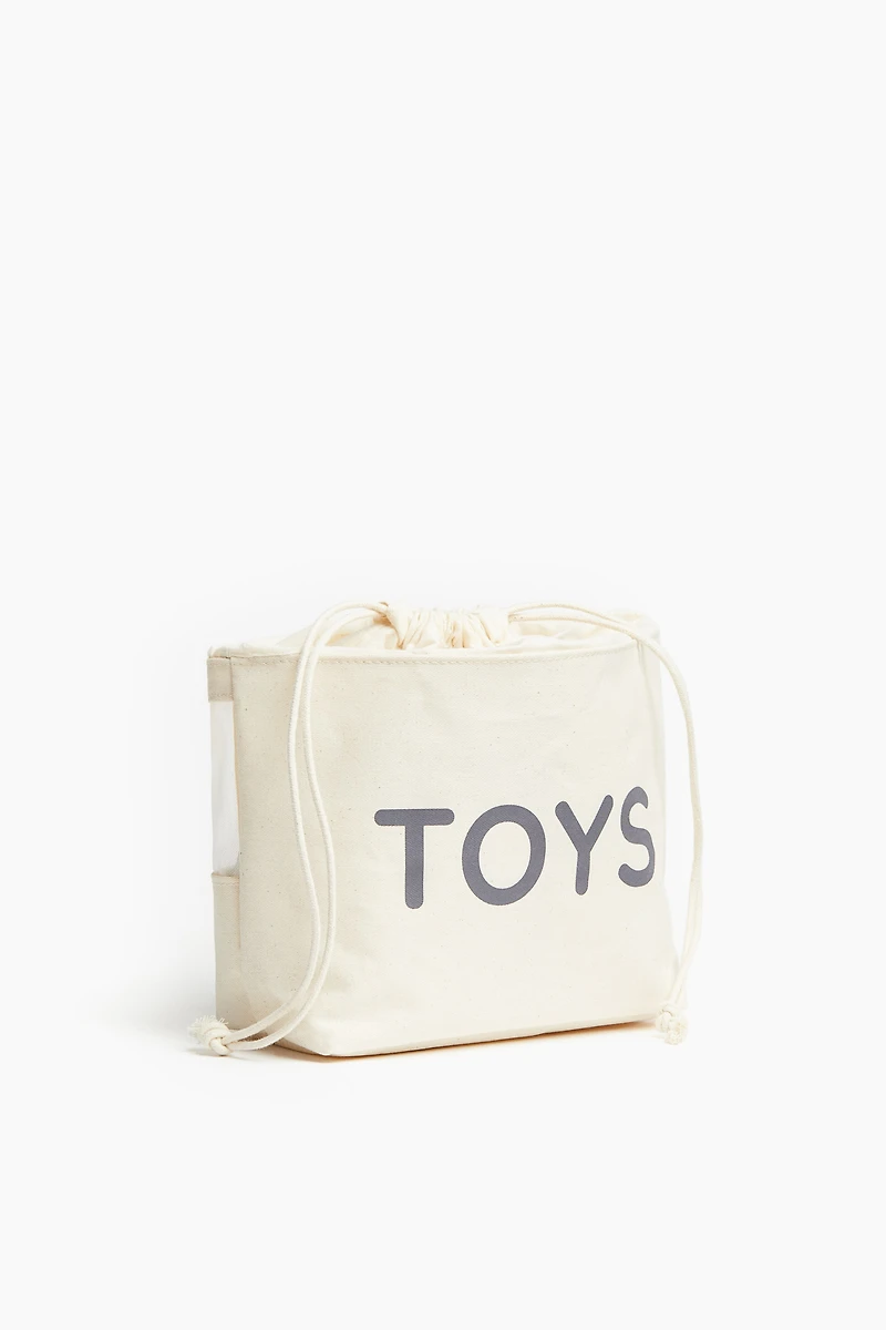Petit panier de rangement en toile