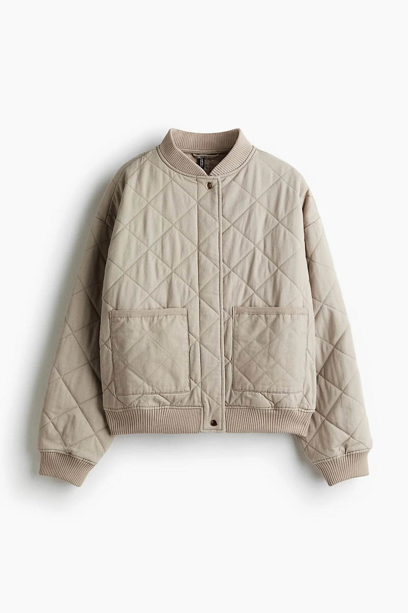 Quilted Bomber Jacket