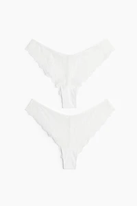 Lot de 2 culottes Brazilian en dentelle