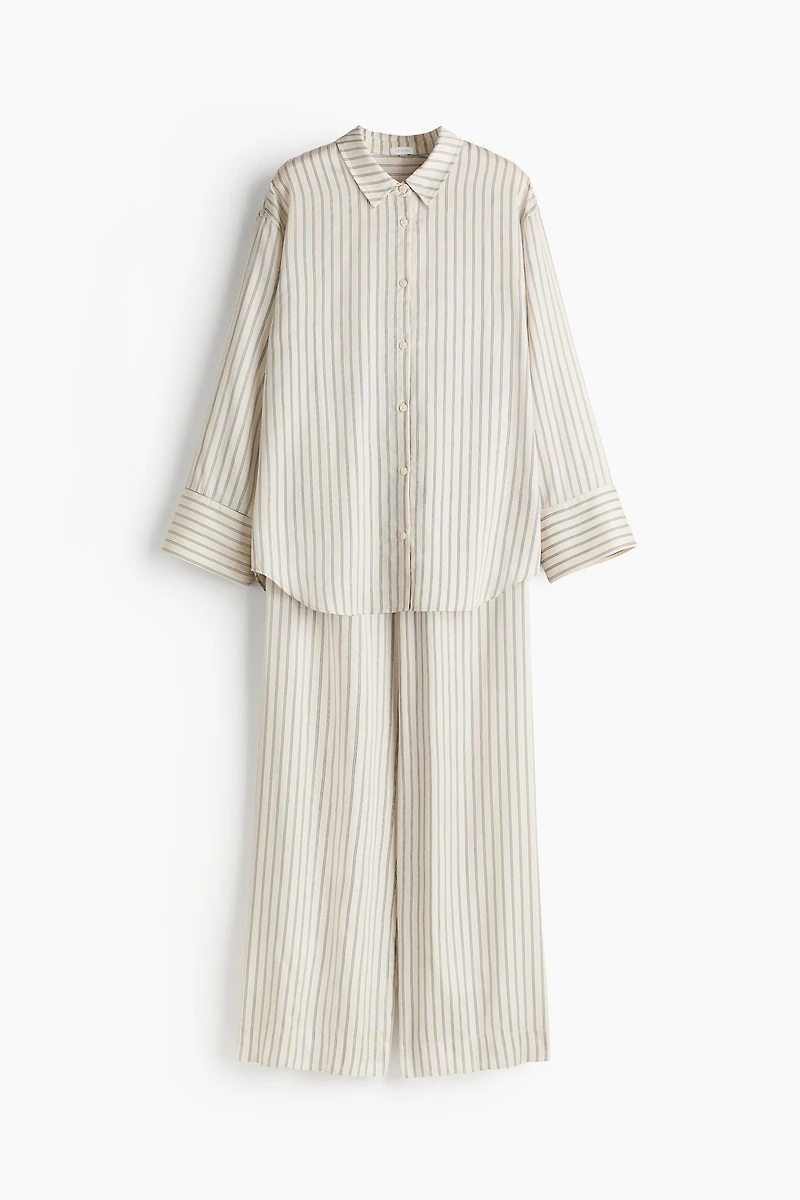 Patterned Satin Pajamas