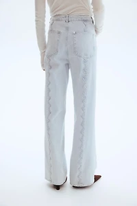 Flared Regular Waist Jeans