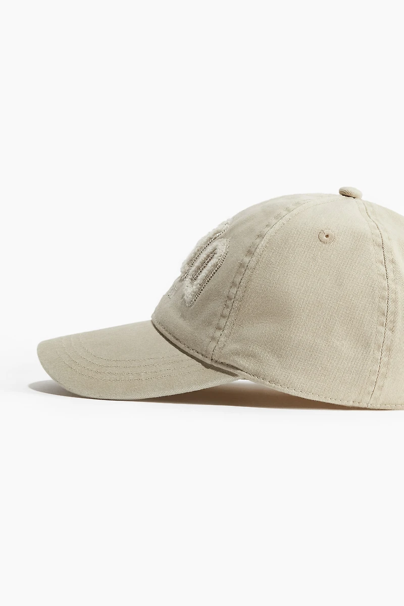 Motif-Detail Cotton Cap