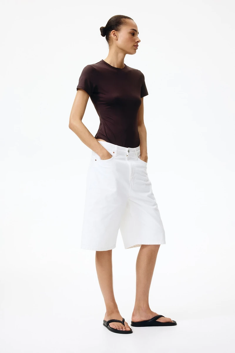 Short-Sleeved Microfiber Bodysuit