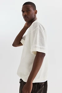 Relaxed-Fit Boxy Mesh T-Shirt