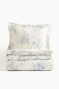 Cotton Sateen Twin Duvet Cover Set