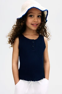 Pointelle Cotton Tank Top