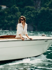 Flounce-Trimmed Viscose Skirt