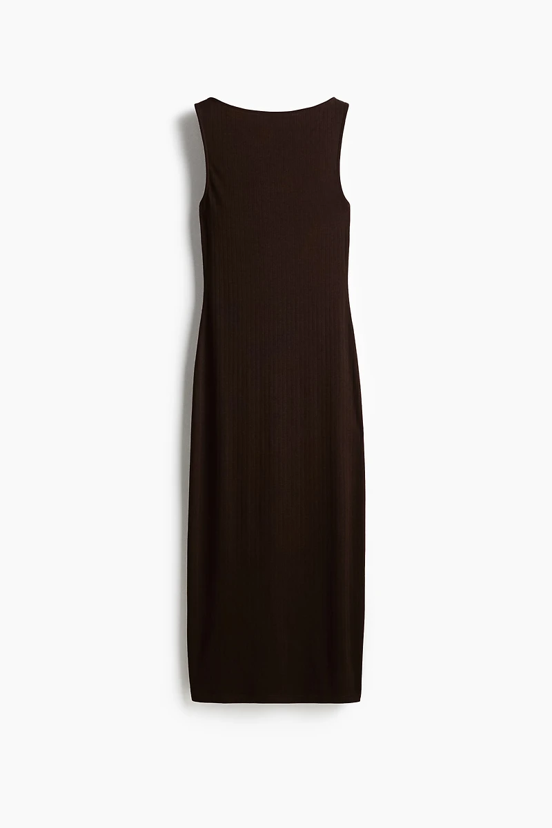 Ribbed Jersey Midi Dress