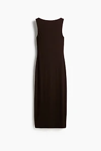 Ribbed Jersey Midi Dress