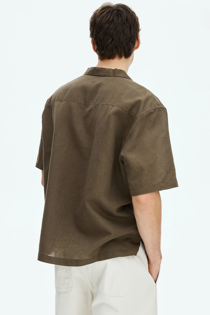 Relaxed-Fit Linen-Blend Resort Shirt