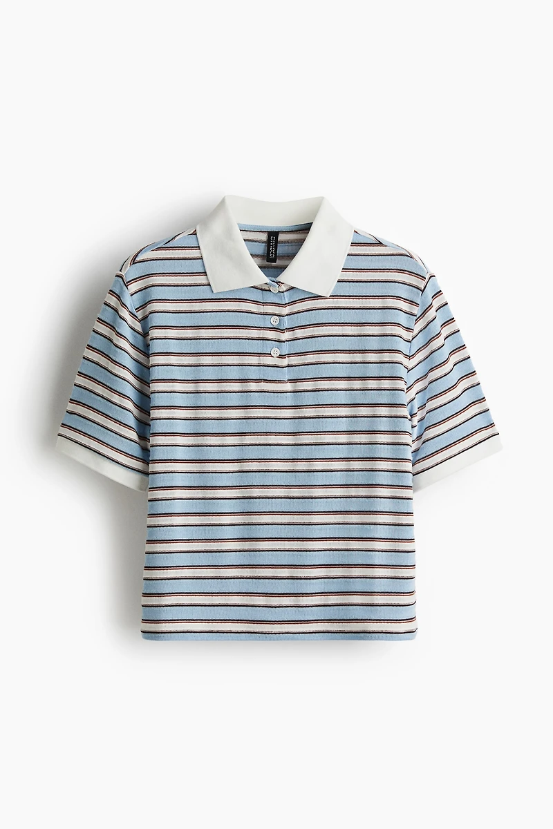 Fine-Knit Polo Shirt
