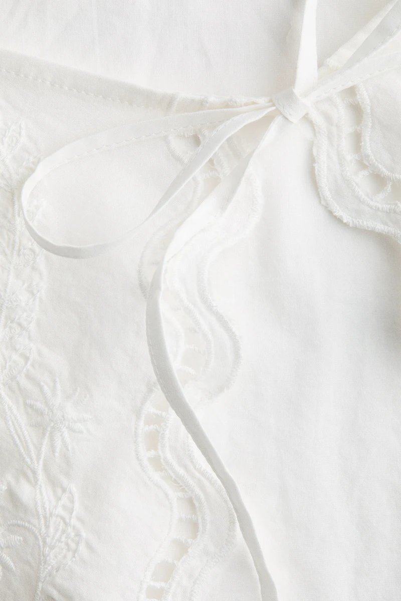 Tie-Detail Cotton Beach Skirt