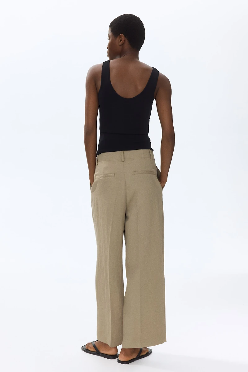 Ankle-Length Twill Pants