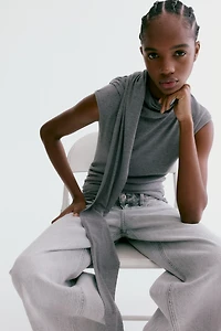 Top with Scarf Collar