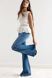 Jean évasé taille haute