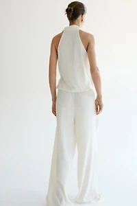 Pantalon texturé avec cordon de serrage