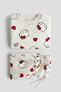 Ensemble 2 pièces en molleton imprimé