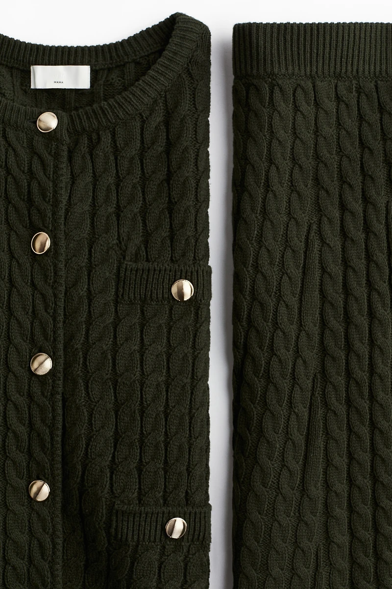 MAMA 2-Piece Cable-Knit Set