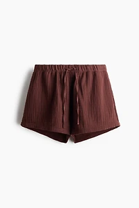 Cotton muslin beach shorts