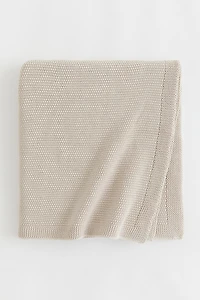 Moss-Stitched Cotton Baby Blanket