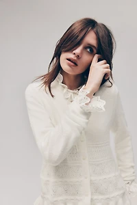 Chandail en tricot pointelle