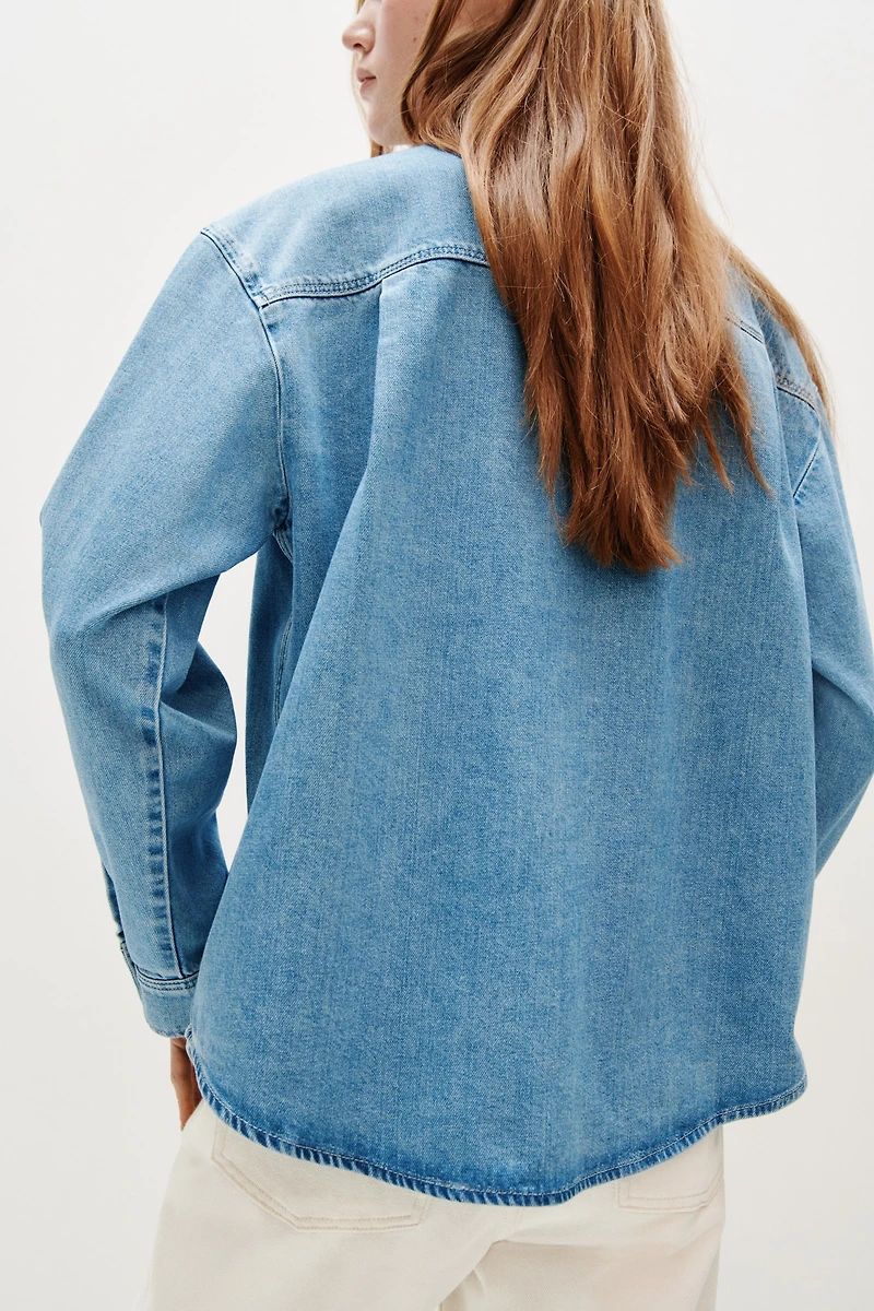 Chemise ample en denim