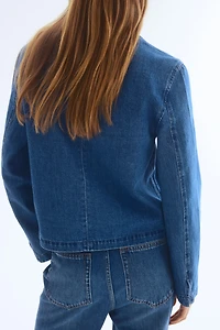 Tie-Front Denim Jacket
