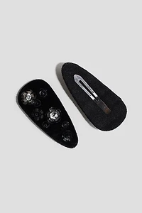 Lot de 2 barrettes ornées