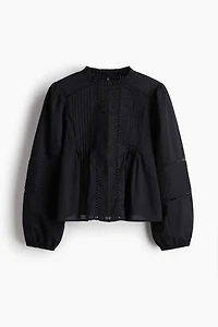 Pintucked Cotton Blouse