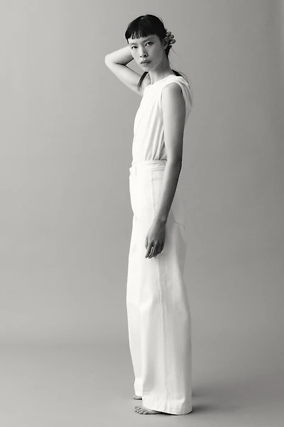 Jean large taille haute