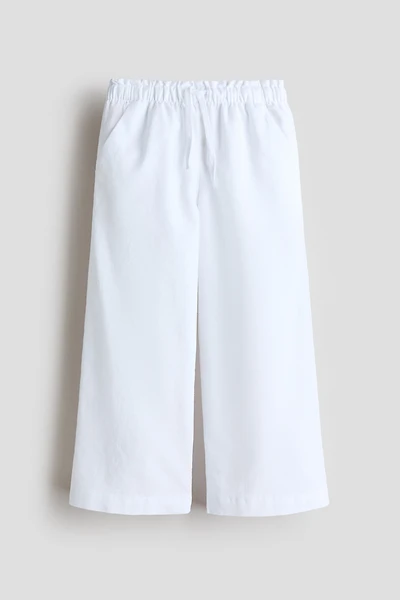 Linen-Blend Pants