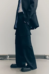 Wool-Blend Cargo Pants