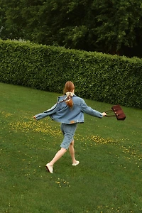 Short Bermuda en denim avec ceinture