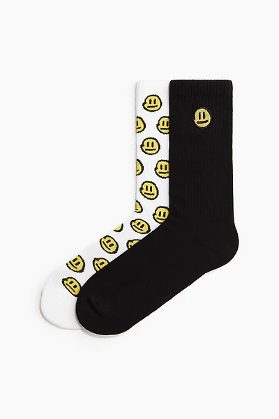 2-Pack Socks with Motif