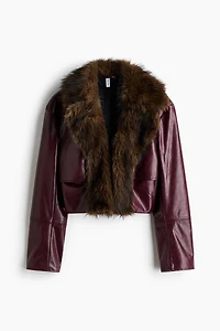 Veste courte en tissu enduit