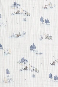 Patterned Muslin Baby Blanket