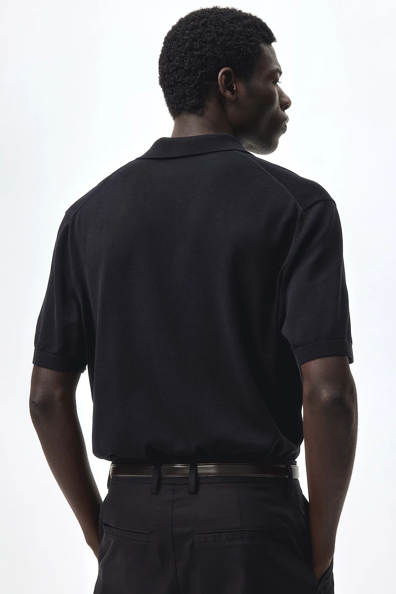 Regular-Fit Silk-Blend Polo Shirt