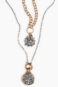 Double-Strand Pendant Necklace