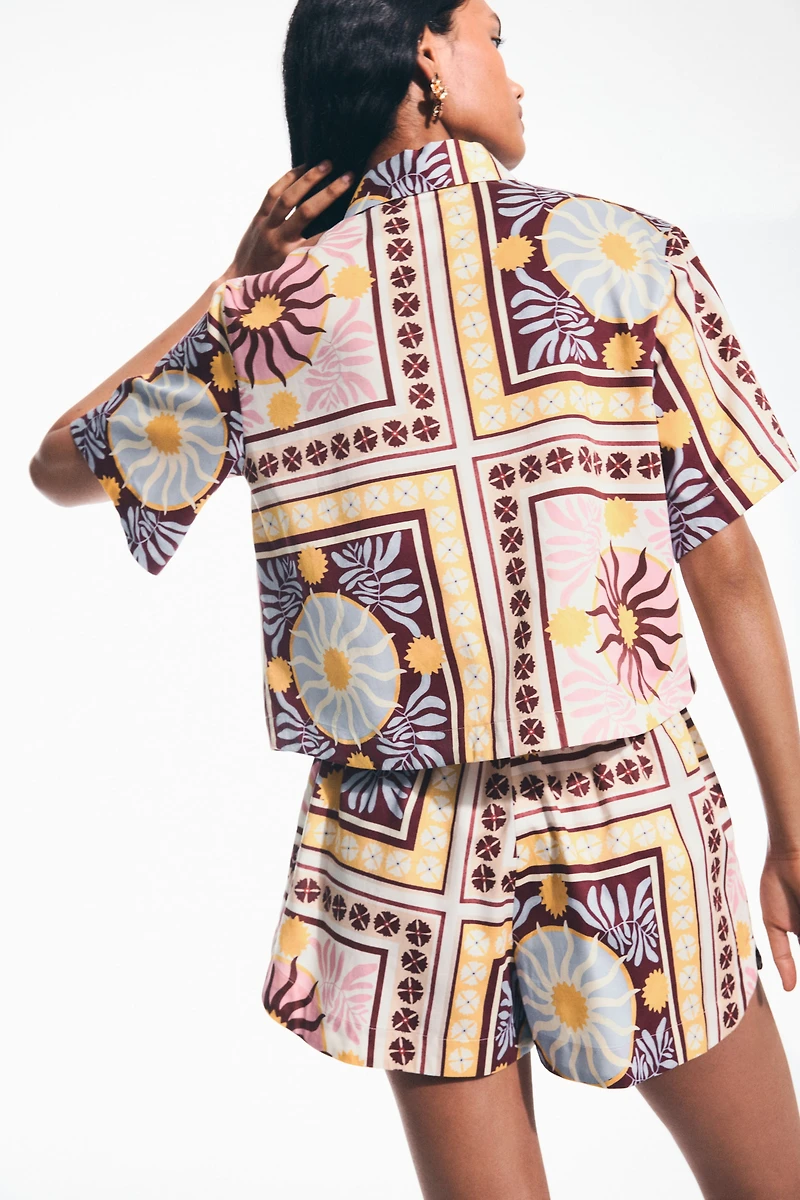 Patterned Poplin Shirt