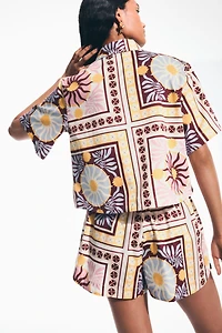 Patterned Poplin Shirt