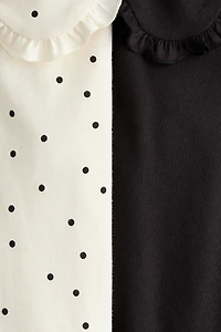 Lot de 2 hauts en coton avec col