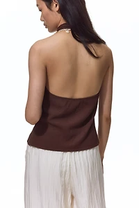 Embellished Halterneck Top