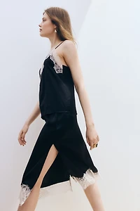 Lace-Trimmed Skirt