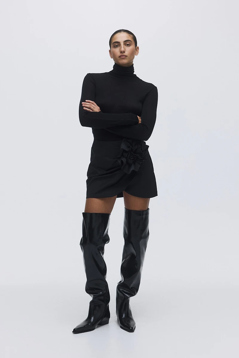 Mini jupe avec appliqué